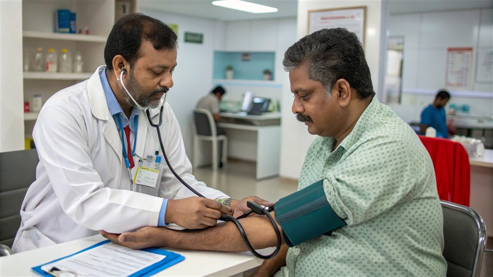 Blood pressure assessment during medical screening